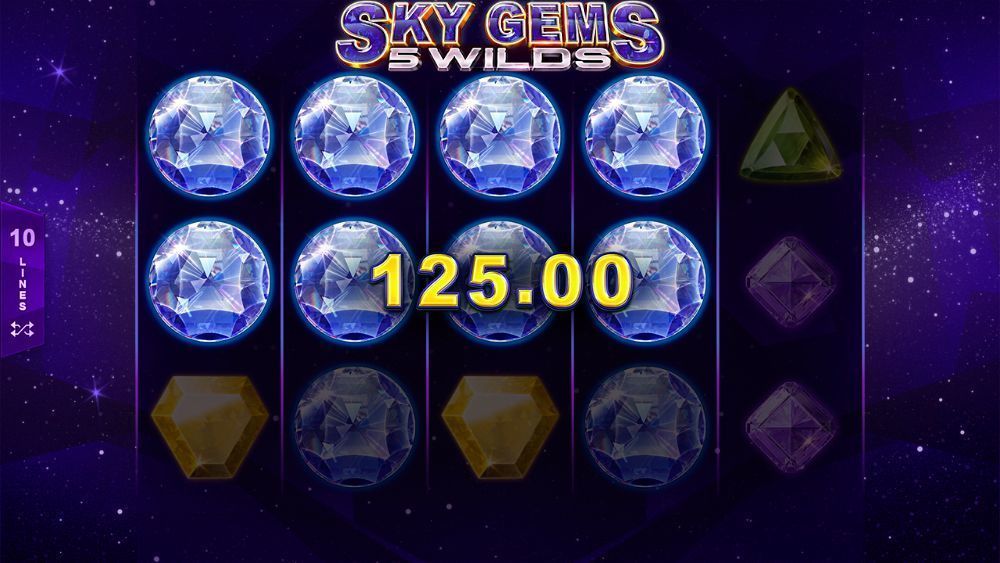 Sky Gems 5 Wilds payouts 